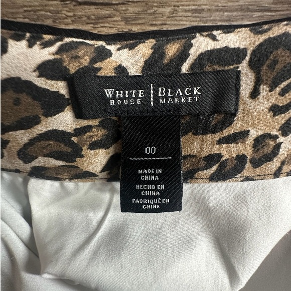 White House Black Market Black and White Mini Pencil Striped Skirt - Picture 5 of 8